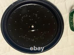 Staub Cast Iron 4-qt, Round, Dutch Oven, Basil