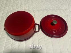Staub Cast Iron 4 qt, Round, Dutch Oven, Cranberry