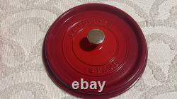 Staub Cast Iron 4 qt, Round, Dutch Oven, Cranberry