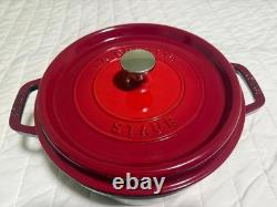 Staub Cast Iron 4 qt, Round, Dutch Oven, Cranberry