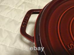 Staub Cast Iron 4 qt, Round, Dutch Oven, Grenadine