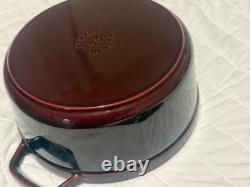 Staub Cast Iron 4 qt, Round, Dutch Oven, Grenadine