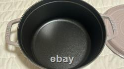 Staub Cast Iron 4 qt, Round, Dutch Oven, Lilac