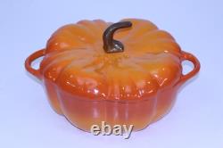 Staub Cast Iron 5.5 Qt. Pumpkin Dutch Oven Citrouille Cocotte Orange Pot France