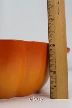 Staub Cast Iron 5.5 Qt. Pumpkin Dutch Oven Citrouille Cocotte Orange Pot France
