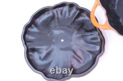 Staub Cast Iron 5.5 Qt. Pumpkin Dutch Oven Citrouille Cocotte Orange Pot France