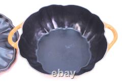 Staub Cast Iron 5.5 Qt. Pumpkin Dutch Oven Citrouille Cocotte Orange Pot France