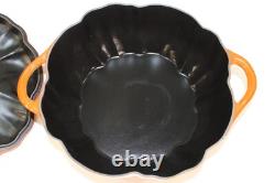 Staub Cast Iron 5.5 Qt. Pumpkin Dutch Oven Citrouille Cocotte Orange Pot France