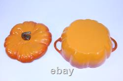 Staub Cast Iron 5.5 Qt. Pumpkin Dutch Oven Citrouille Cocotte Orange Pot France
