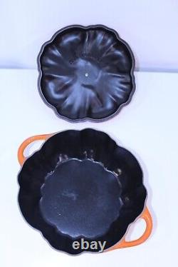 Staub Cast Iron 5.5 Qt. Pumpkin Dutch Oven Citrouille Cocotte Orange Pot France