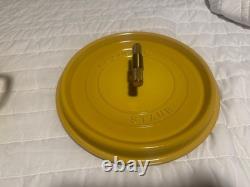Staub Cast Iron 5.5 qt, Round, Dutch Oven, Citron