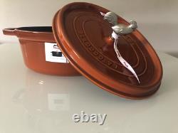 Staub Cast Iron 5.75 Quart Oval Cocotte Dutch Oven, Burnt Orange NEW