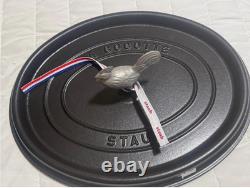 Staub Cast Iron 5.75 qt, Oval, Coq Au Vin Dutch Oven, Black Matte