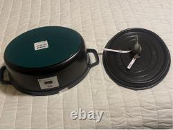 Staub Cast Iron 5.75 qt, Oval, Coq Au Vin Dutch Oven, Black Matte