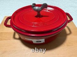 Staub Cast Iron 5.75 qt, Oval, Coq Au Vin Dutch Oven, Cherry
