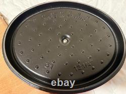 Staub Cast Iron 5.75 qt, Oval, Coq Au Vin Dutch Oven, Cherry