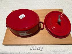 Staub Cast Iron 5.75 qt, Oval, Coq Au Vin Dutch Oven, Cherry