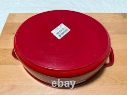 Staub Cast Iron 5.75 qt, Oval, Coq Au Vin Dutch Oven, Cherry