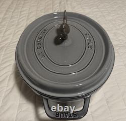 Staub Cast Iron 5.75 qt, Oval, Coq Au Vin Dutch Oven, Graphite Grey