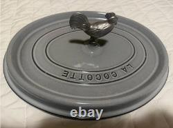 Staub Cast Iron 5.75 qt, Oval, Coq Au Vin Dutch Oven, Graphite Grey
