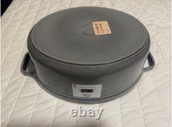 Staub Cast Iron 5.75 qt, Oval, Coq Au Vin Dutch Oven, Graphite Grey