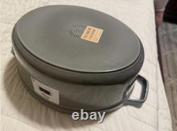 Staub Cast Iron 5.75 qt, Oval, Coq Au Vin Dutch Oven, Graphite Grey