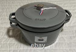 Staub Cast Iron, 5 qt, Round, dutch oven, 3-pc Stackable Set