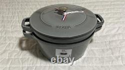 Staub Cast Iron, 5 qt, Round, dutch oven, 3-pc Stackable Set