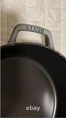 Staub Cast Iron, 5 qt, Round, dutch oven, 3-pc Stackable Set