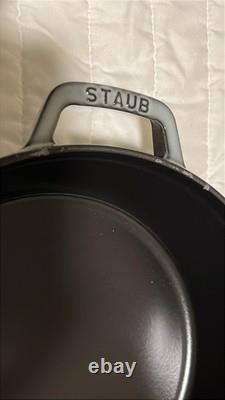 Staub Cast Iron, 5 qt, Round, dutch oven, 3-pc Stackable Set