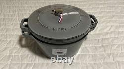 Staub Cast Iron, 5 qt, Round, dutch oven, 3-pc Stackable Set