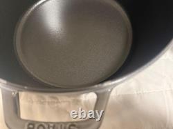 Staub Cast Iron, 5 qt, Round, dutch oven, 4-pc Stackable Set