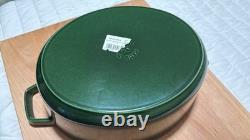 Staub Cast Iron 6.25 qt, Wide Oval Dutch Oven, Basil