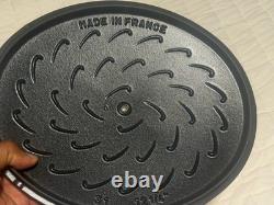 Staub Cast Iron 6.25 qt, Wide Oval Dutch Oven, Cherry Red