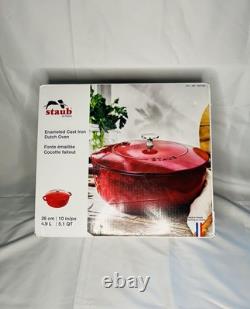Staub Cast Iron 6.25qt Shallow Oval Dutch Oven Cherry Red