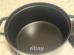 Staub Cast Iron 7 qt, Round, Dutch Oven, Black Matte