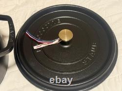 Staub Cast Iron 7 qt, Round, Dutch Oven, Black Matte