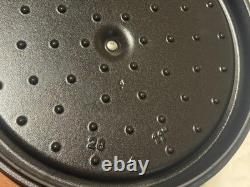 Staub Cast Iron 7 qt, Round, Dutch Oven, Black Matte