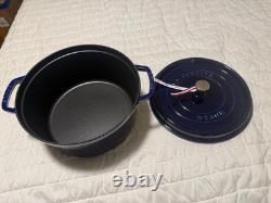 Staub Cast Iron 7 qt, Round, Dutch Oven, Dark Blue