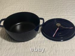 Staub Cast Iron 7 qt, Round, Dutch Oven, Dark Blue
