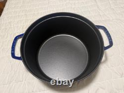 Staub Cast Iron 7 qt, Round, Dutch Oven, Dark Blue