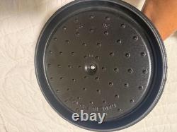 Staub Cast Iron 7 qt, Round, Dutch Oven, Dark Blue