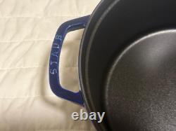 Staub Cast Iron 7 qt, Round, Dutch Oven, Dark Blue