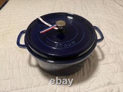 Staub Cast Iron 7 qt, Round, Dutch Oven, Dark Blue