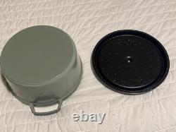Staub Cast Iron 7 qt, Round, Dutch Oven, Eucalyptus Authentic