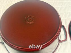 Staub Cast Iron 7 qt, Round, Dutch Oven, Grenadine