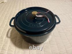 Staub Cast Iron 7 qt, Round, Dutch Oven, La Mer