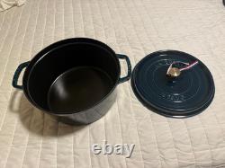 Staub Cast Iron 7 qt, Round, Dutch Oven, La Mer