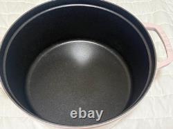 Staub Cast Iron 7 qt, Round, Dutch Oven, Pink