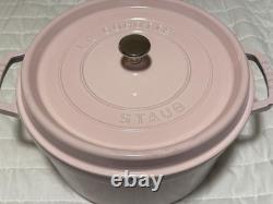 Staub Cast Iron 7 qt, Round, Dutch Oven, Pink